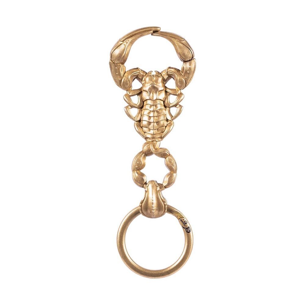 9384 Scorpion Snap Brass Keychain Quick Release Spring Keychains with Key